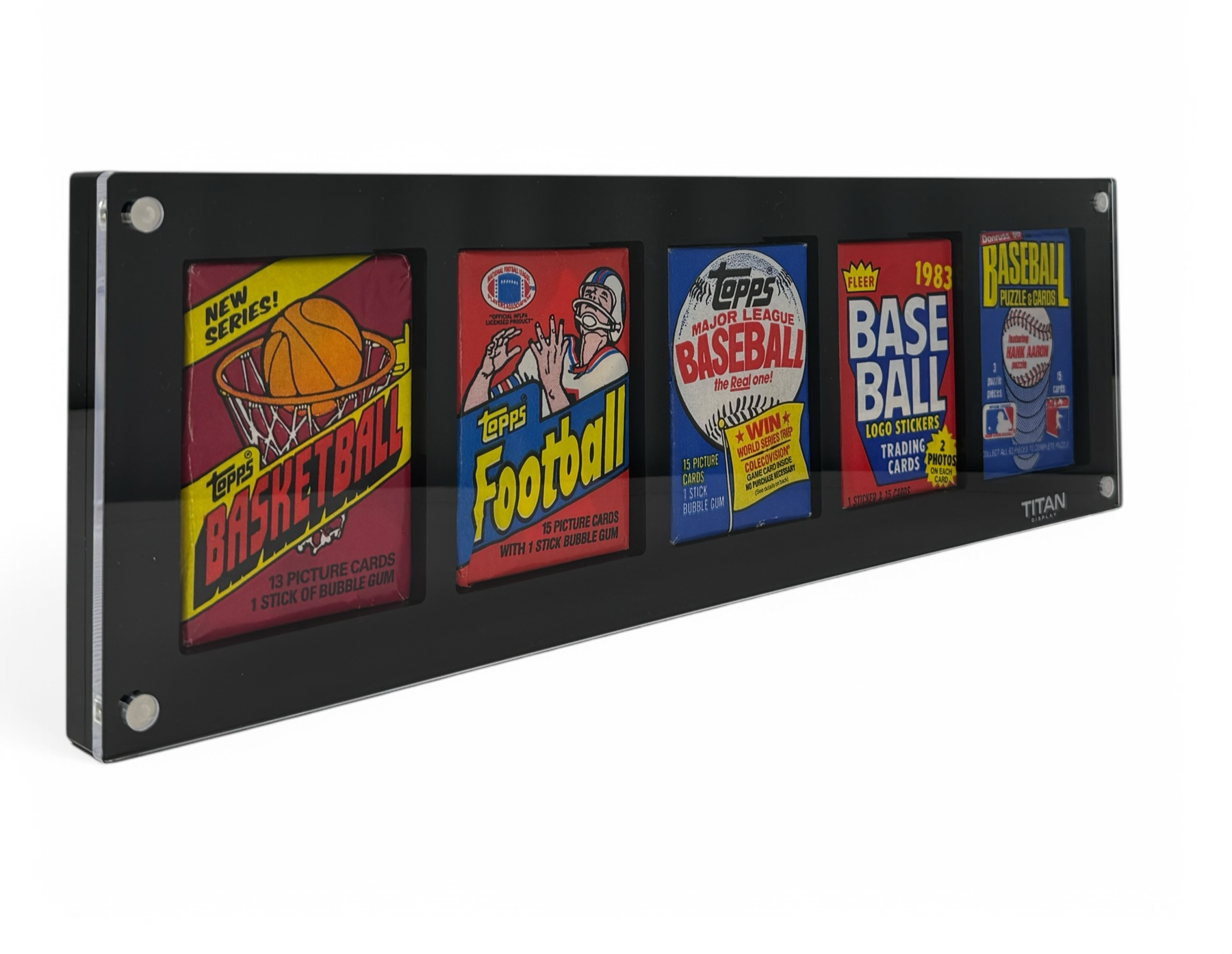 5-Pack Acrylic Wall Display Case Wax Pack Showcase Titan Display 5-Pack Acrylic Wall Display Case Wax Pack Showcase Titan Display