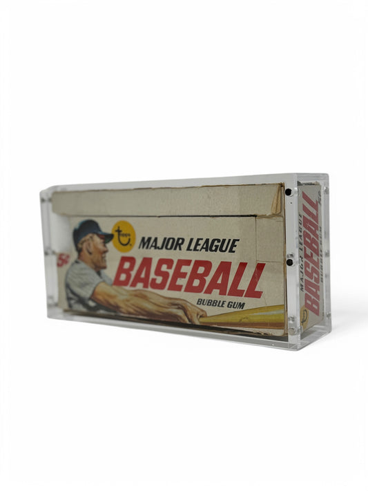 Vintage Wax Short Shallow Acrylic Display Box – Stackable Showcase for Sport & Non-Sport Wax Packs