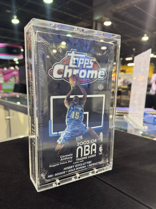 Chrome Foil Shallow Acrylic Box β Magnetic, Stackable Display Case