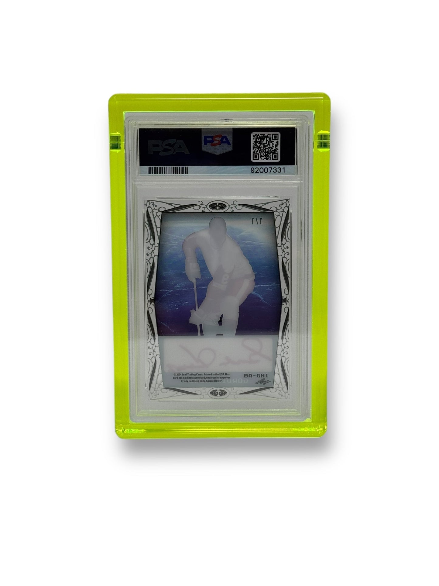 Graded Card Display Case for PSA Style Slabs with Neon Green Acrylic