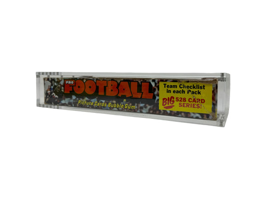 Vintage Wax Shallow Acrylic Display Box – Stackable Showcase for Sport & Non-Sport Wax Packs