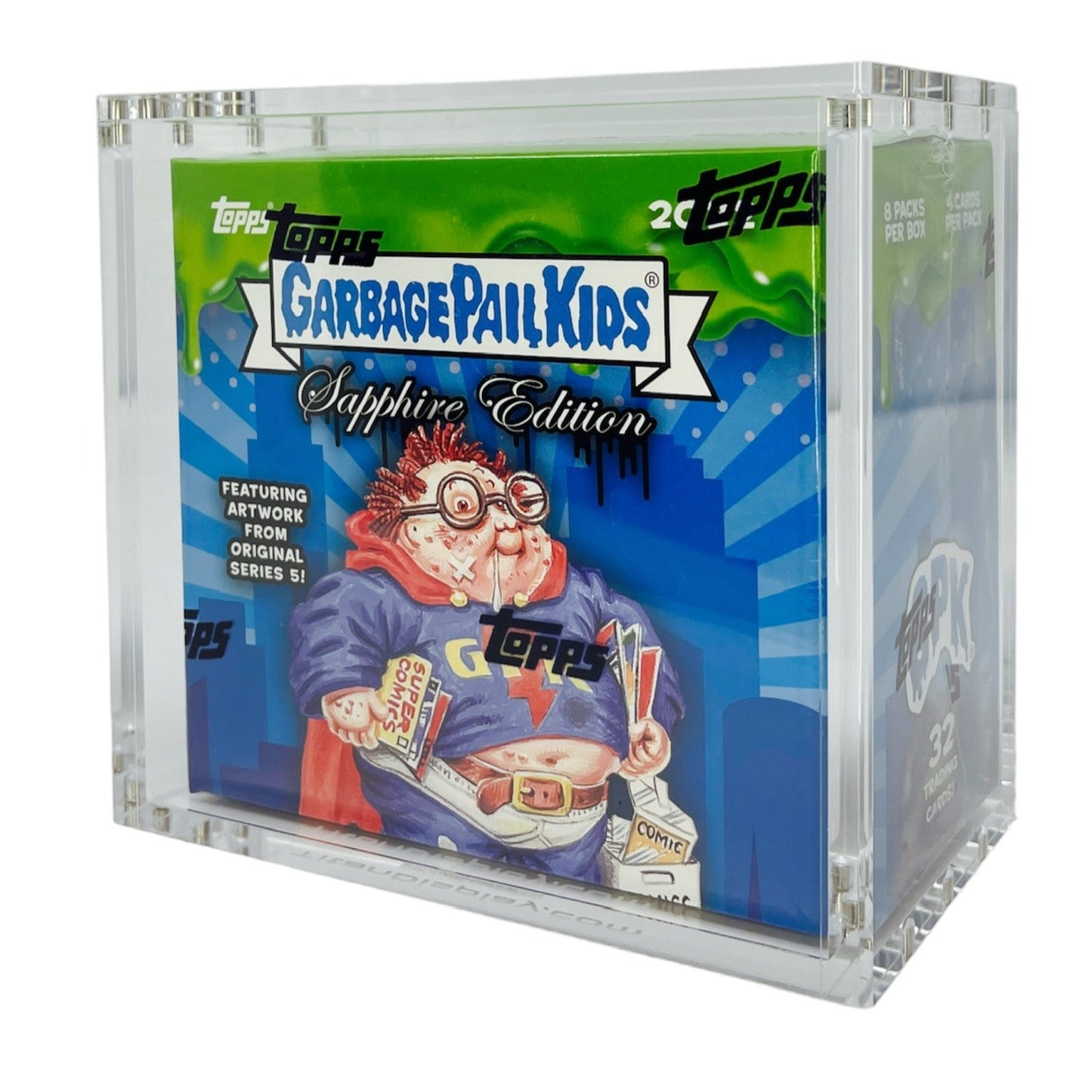 Booster/Sapphire Acrylic Display Box – Stackable Showcase for Pokémon & Topps Sapphire Boxes