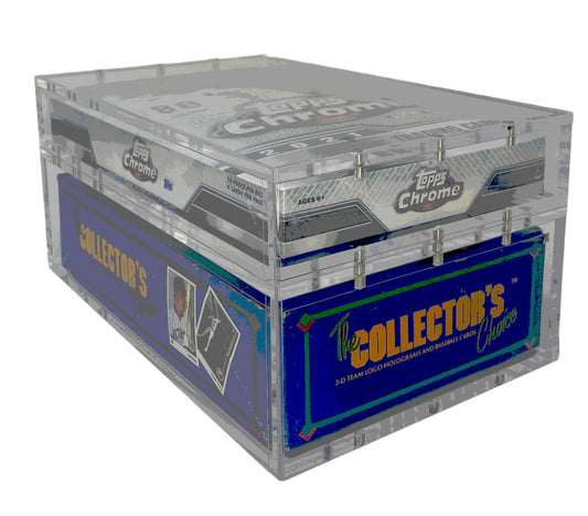 Chrome Foil Deep Acrylic Box – Magnetic, Stackable Display Case