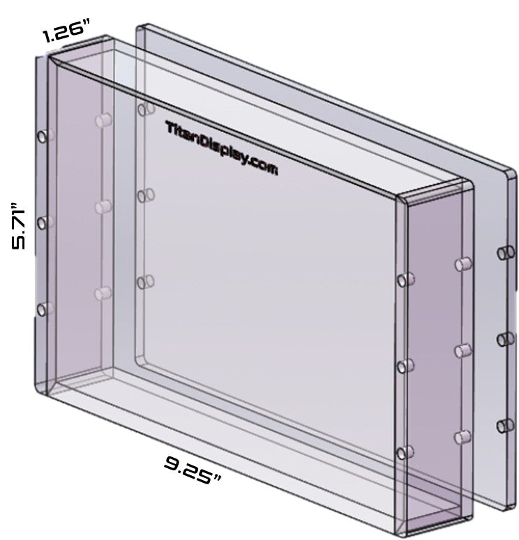 Chrome Foil Shallow Acrylic Box – Magnetic, Stackable Display Case