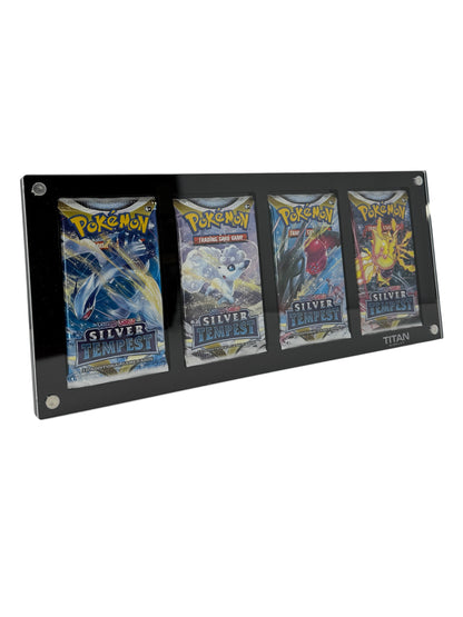 4-Pack Acrylic Wall Display Case Pokmon Pack Showcase Titan Display 4-Pack Acrylic Wall Display Case Pokmon Pack Showcase Titan Display