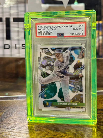 Neon Green PSA-Style Graded Card Display Case