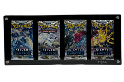4-Pack Acrylic Wall Display Case Pokmon Pack Showcase Titan Display 4-Pack Acrylic Wall Display Case Pokmon Pack Showcase Titan Display