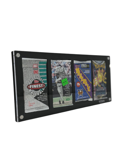 pokemon booster pack display 4-Pack Acrylic Wall Display Case – Pokémon Pack Showcase – Titan Display