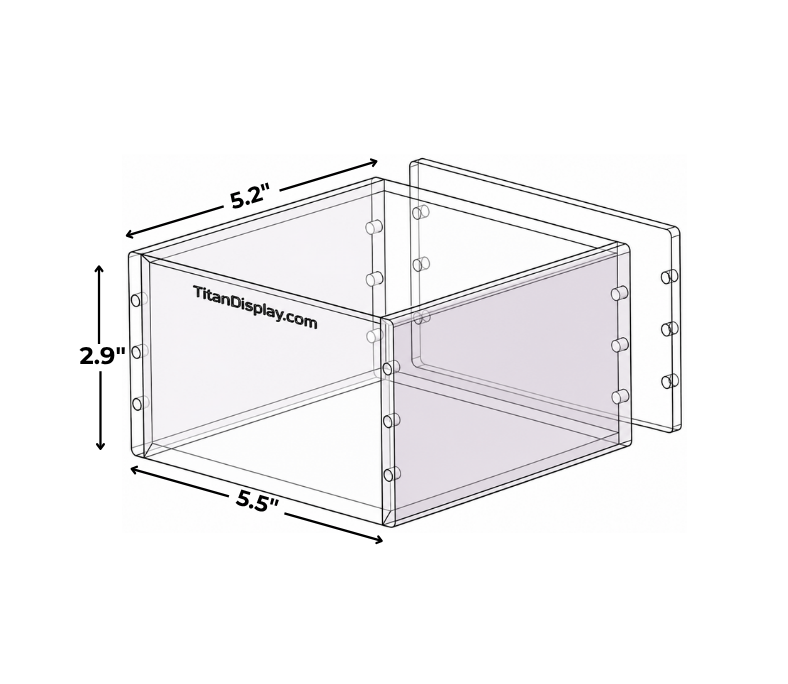 Booster/Sapphire Acrylic Display Box – Stackable Showcase for