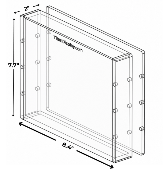 Cello Box Medium Acrylic Display Case – Magnetic, Stackable Collector Box