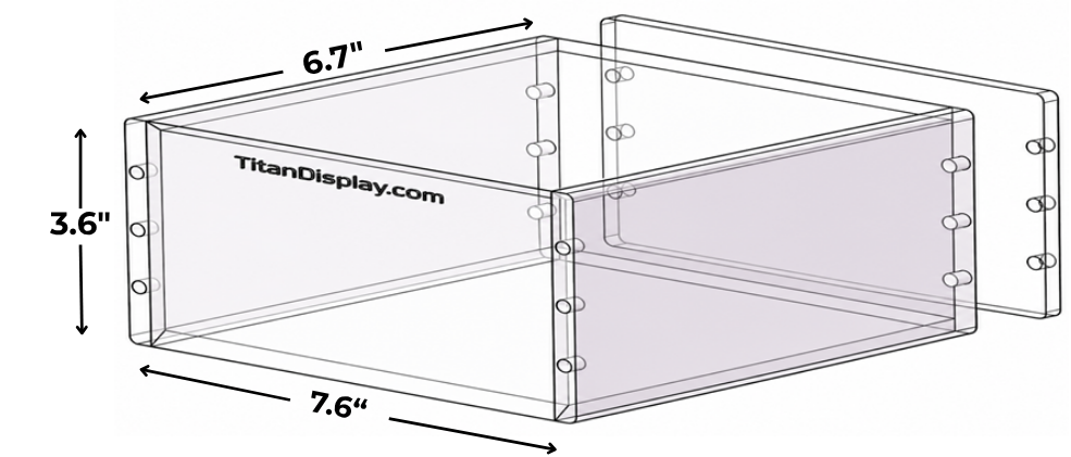 Pokémon ETB Acrylic Display Box – Magnetic, Stackable Case