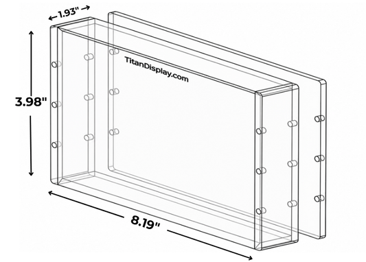 Vintage Wax Short Shallow Acrylic Display Box – Stackable Showcase for Sport & Non-Sport Wax Packs