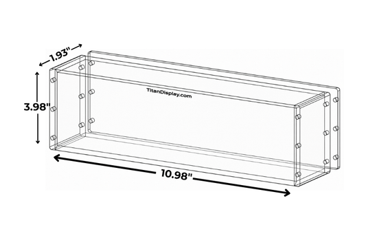 Vintage Wax Shallow Acrylic Display Box – Stackable Showcase for Sport & Non-Sport Wax Packs