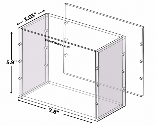 Wax Medium Acrylic Box – Magnetic, Stackable Display Case